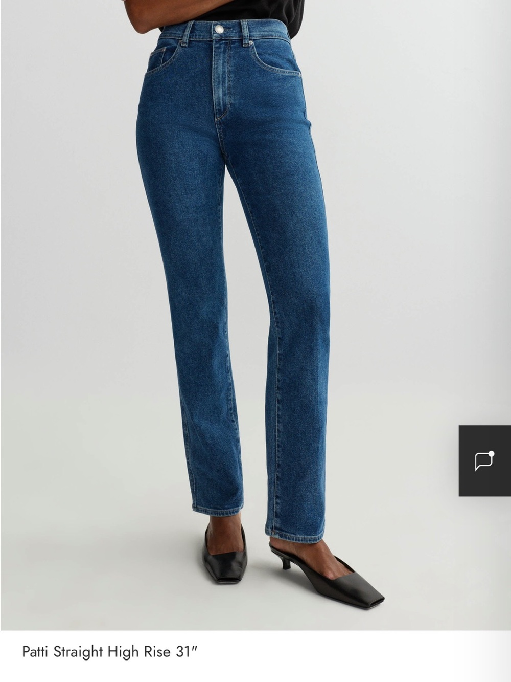 DL1961 Patti Straight High-Rise Jeans - Oasis Cuffed Wash Size 31